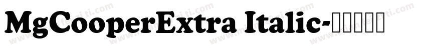 MgCooperExtra Italic字体转换